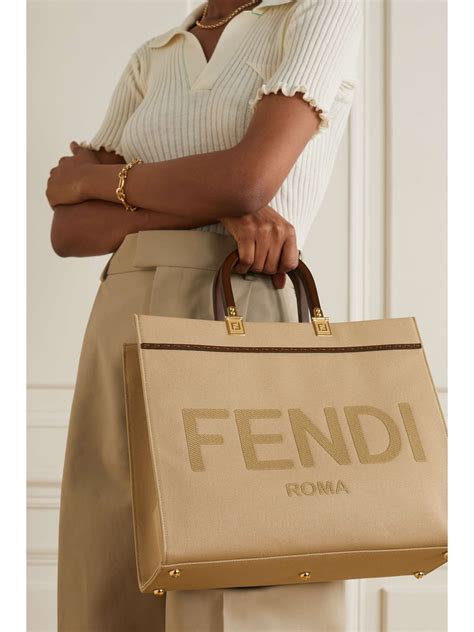 fendi roma sunshine|fendi sunshine canvas tote.